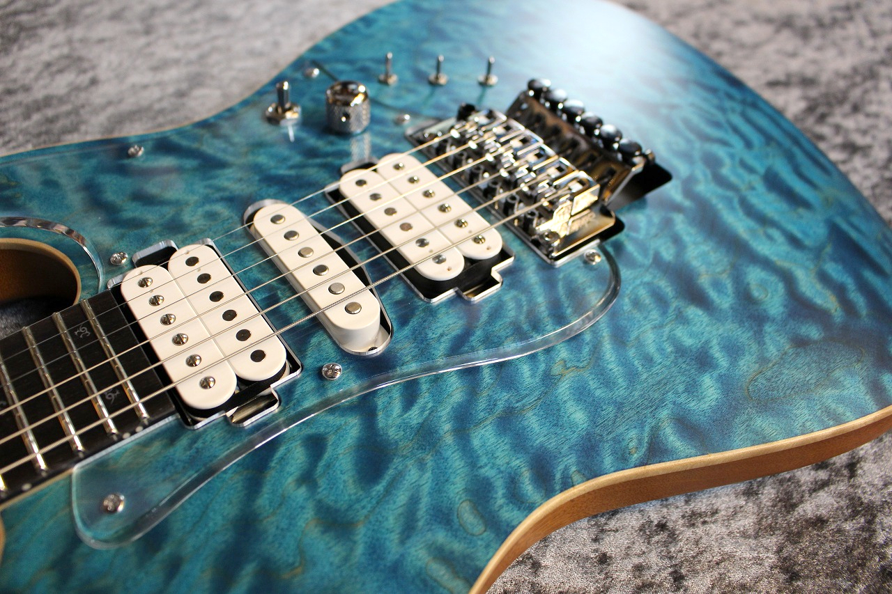 G Life Guitars Cross Edge Quilt Top Aqua Blue Resort Satin 海賊王 仕様 次回入荷品ご予約受付中 新品 送料無料 楽器検索デジマート