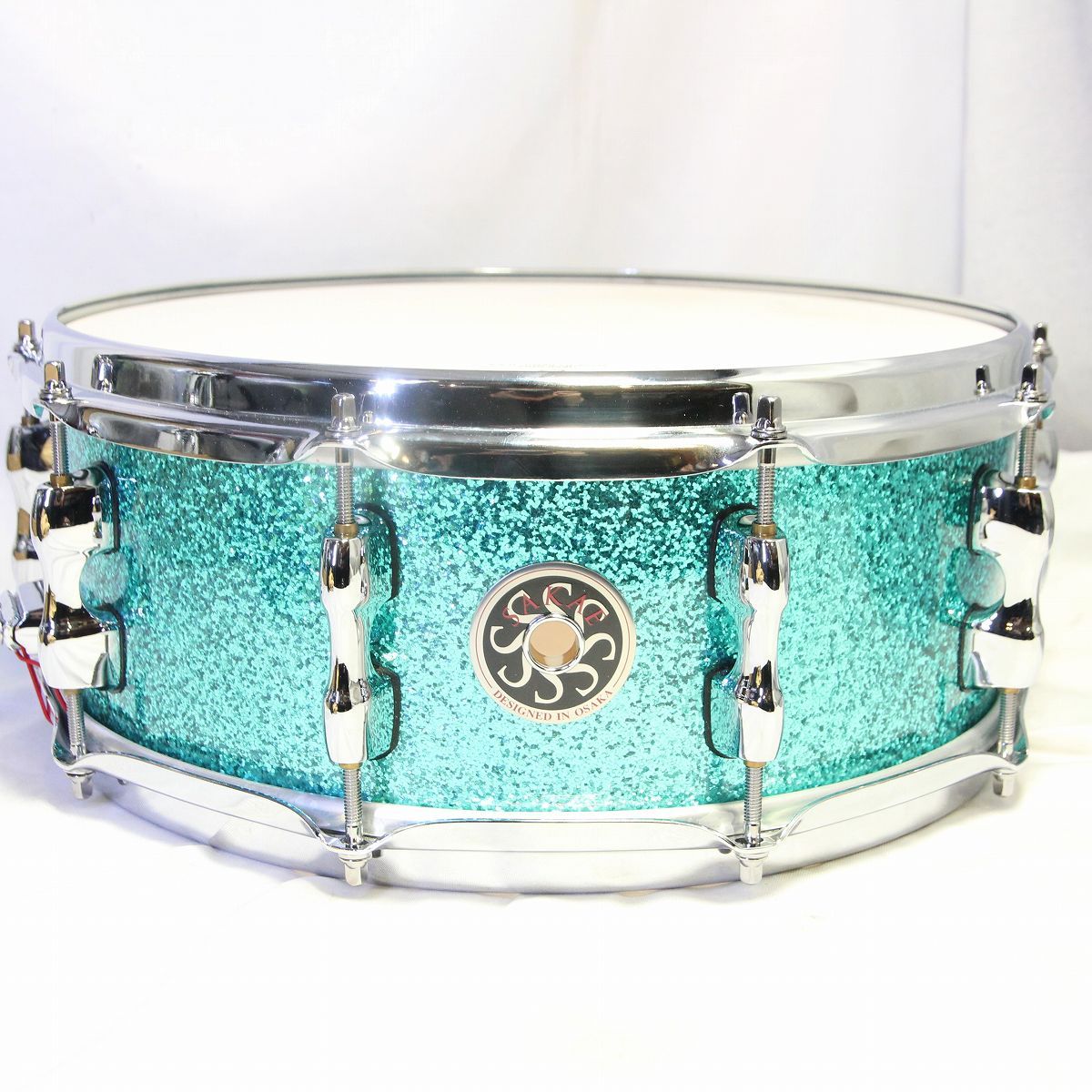 SAKAE SD1455MA/MH Maple Snare 14×5.5 Turquoise Champagne サカエ