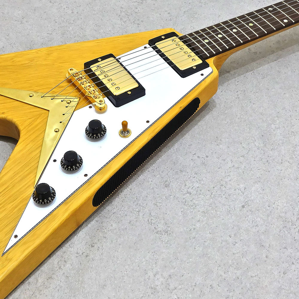 Gibson Custom Shop 1958 Korina Flying V Reissue White Pickguard