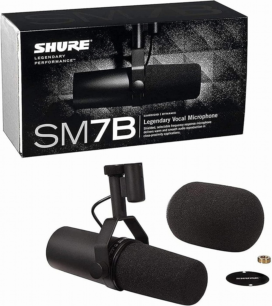 Shure SM7B [DM1 DYNAMITE ＆ マイクケーブルセット！] スタジオマイクロフォン ダイナミックマイク 【WEBSHOP】（新品/送料無料）【楽器検索デジマート】