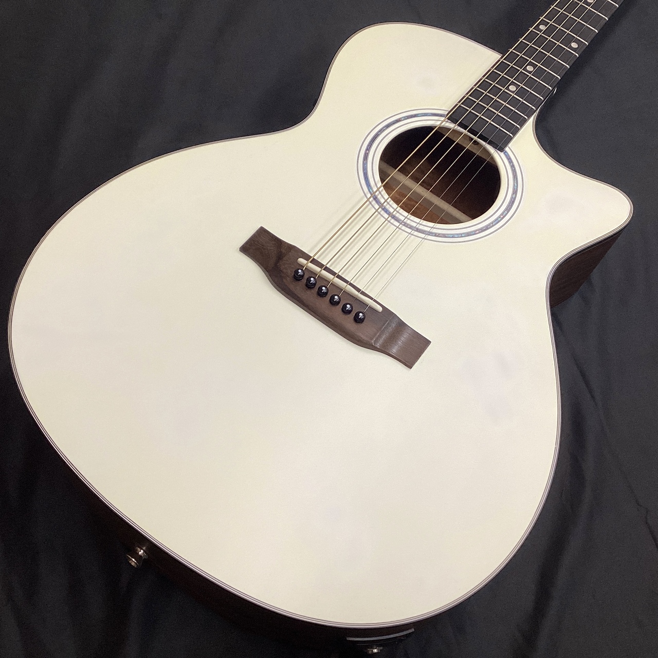 経年 超美品 昭和レトロ 白いギター Excess W-1300 PU付エレアコ Vintage VEC1900/WHS(ヴィンテージ アコースティックギター エレアコ