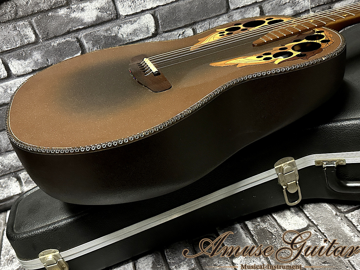 ジャパンビンテージアコースティックベース Ovation Adamas II 1681-9 # Brown 1990年製【DEEP BOWL】