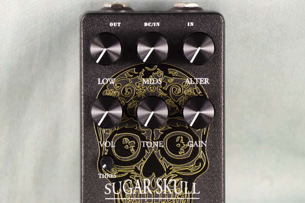 ギター HTJ-WORKS SUGAR SKULL Heavy Distortion HTJ-WORKS SUGAR SKULL HEAVY DISTORTION GOLD LINE SKULL