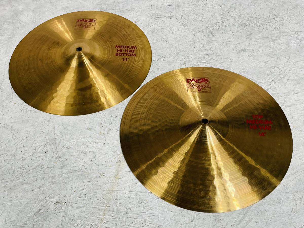 PAISTE 2002 14インチ Medium ハイハット ペア PAiSTe 2002 Medium Hi-Hat Pair（中古/送料無料）【楽器検索デジマート】