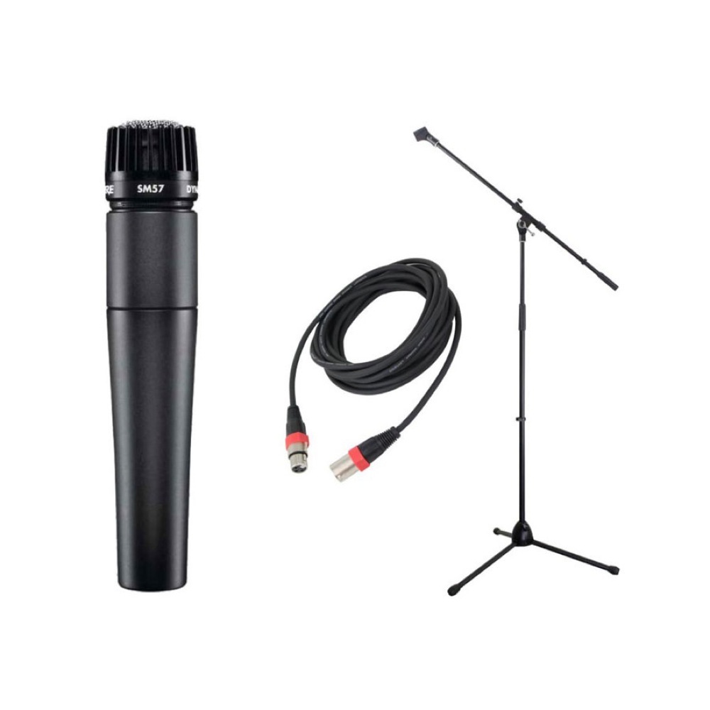 Shure SM57-LCE 楽器用ダイナミックマイク マイクアクセサリ付き3点