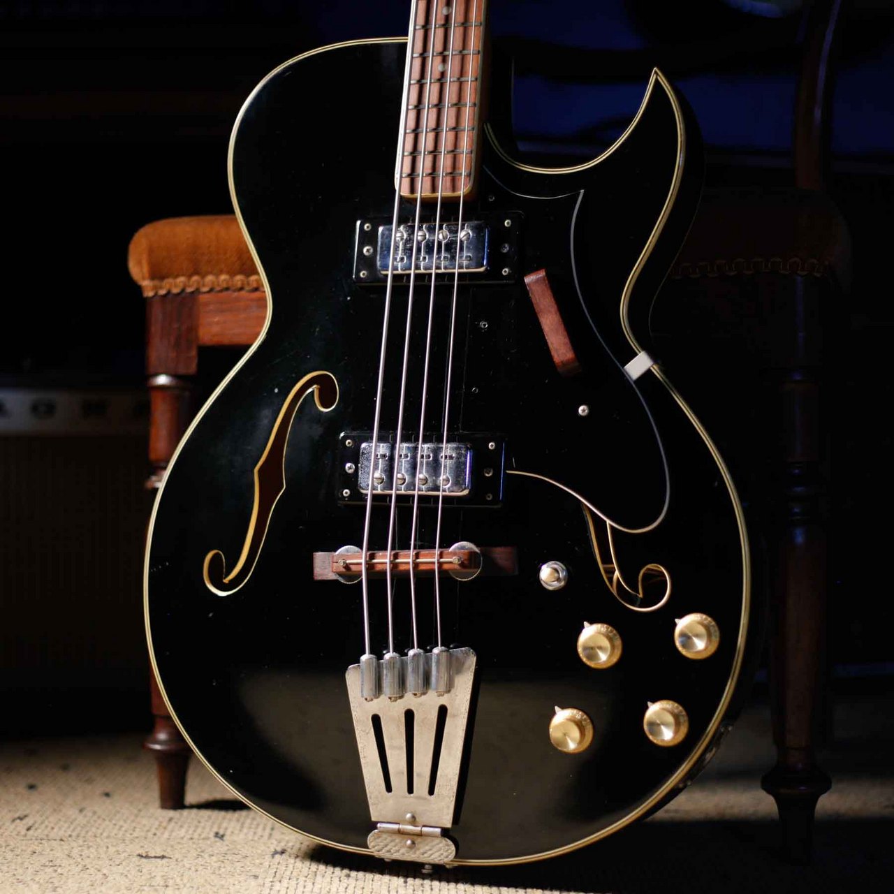 Greco フルアコースティック・ベース｜Black【VINTAGE】（ビンテージ