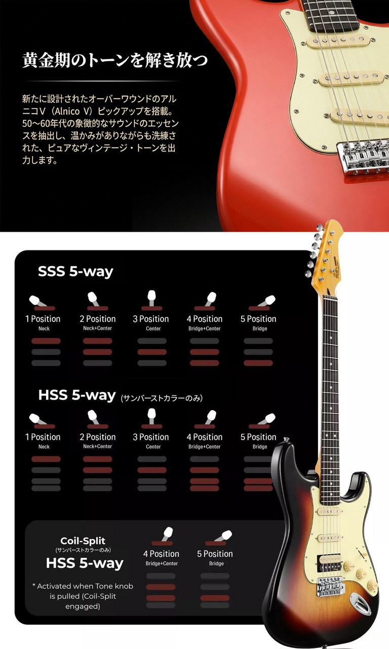 DONNER ストラトキャスタータイプ エレキギター サンバースト各部調整済み DONNER DST-600 サンバースト エレキギター ストラトキャスタータイプ