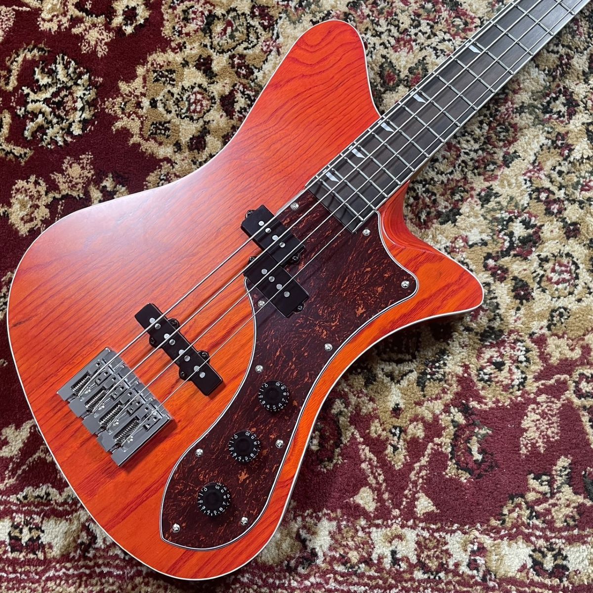 エレキベース レッド アルダー RYOGA SKATER-BASS/LEC-v2 Scarlet Red エレキベース PJタイプ