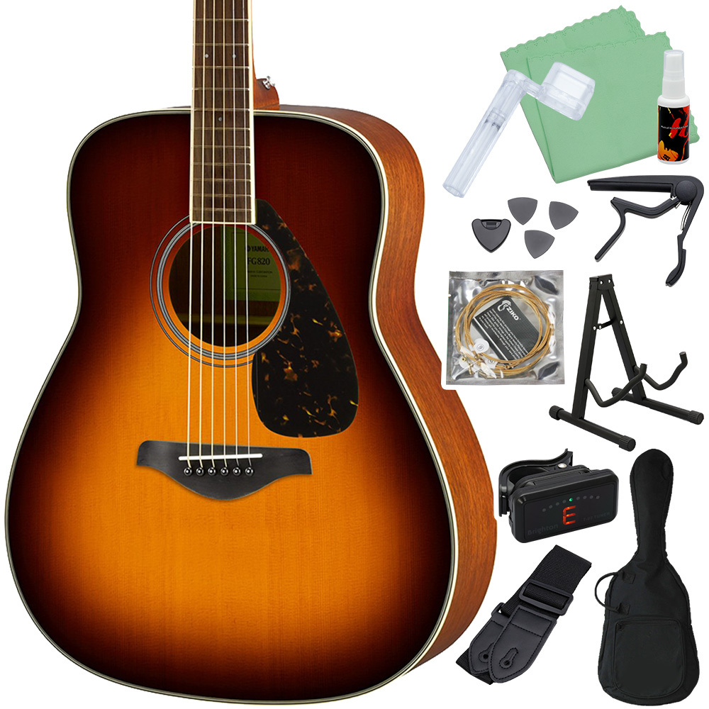 YAMAHA FS820/FG820 アコースティックギター初心者12点セット FG820