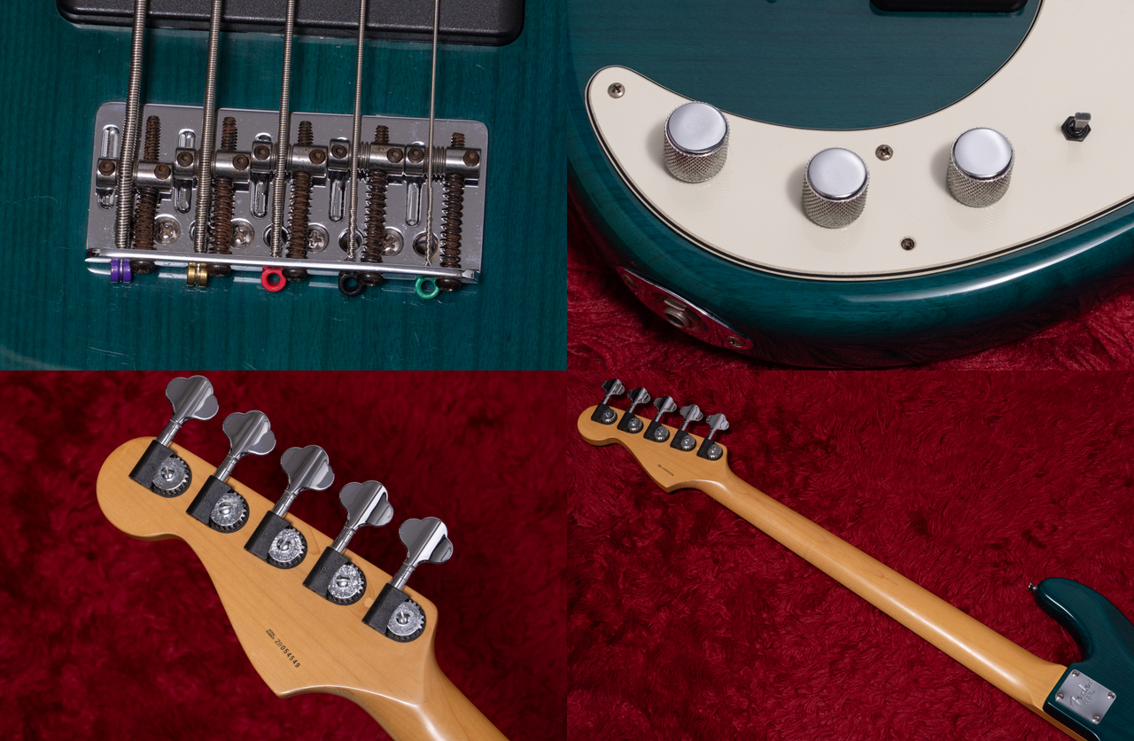Fender American Deluxe Precision Bass V Transparent Teal