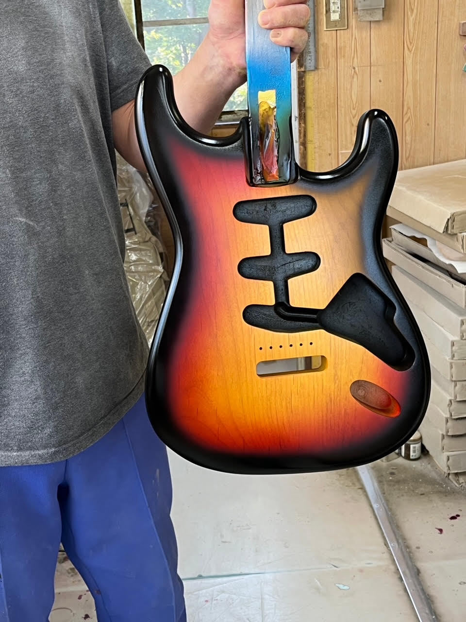 K.Nyui Custom Guitars KNST Fiesta Red on 3TS Multilayer（B級
