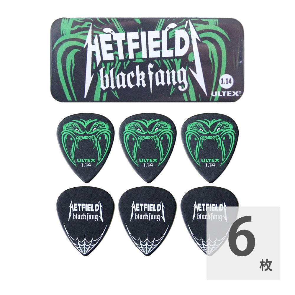 Jim Dunlop HETFIELD BLACK FANG tin 1.14 ピックケース付きピック