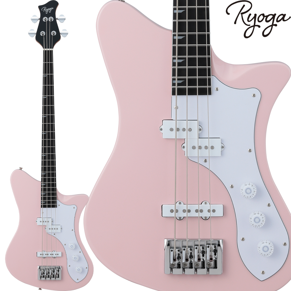 RYOGA SKATER-BASS Shell Pink エレキベース PJタイプ ベイクド