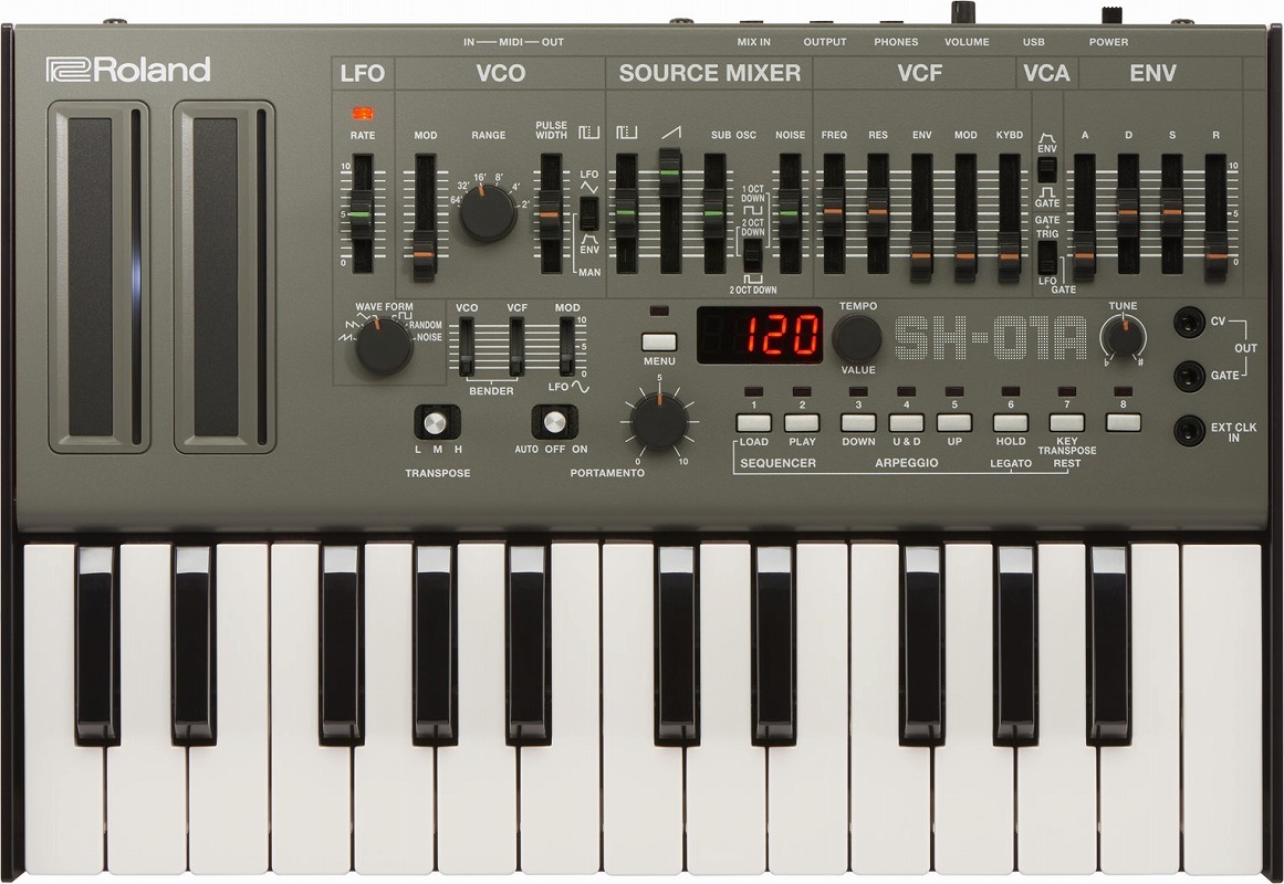 Roland Boutique SH-01A BLACK Synthesizer ブティーク 【K-25mセット】