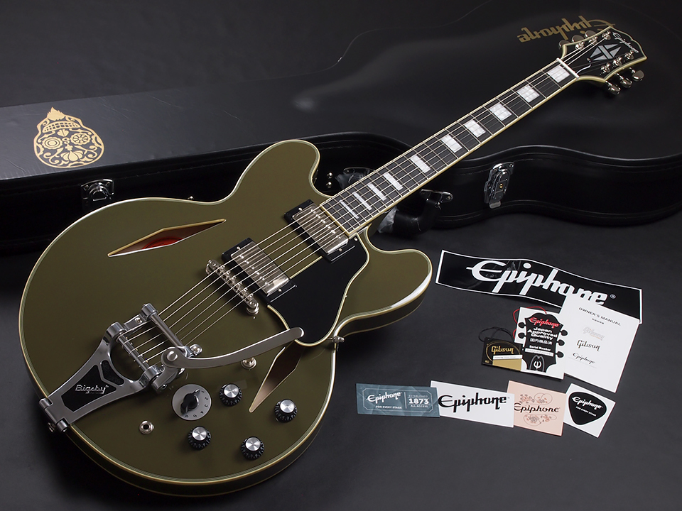 Epiphone Shinichi Ubukata ES-355 Custom Bigsby ver.02 ~Olive Drab