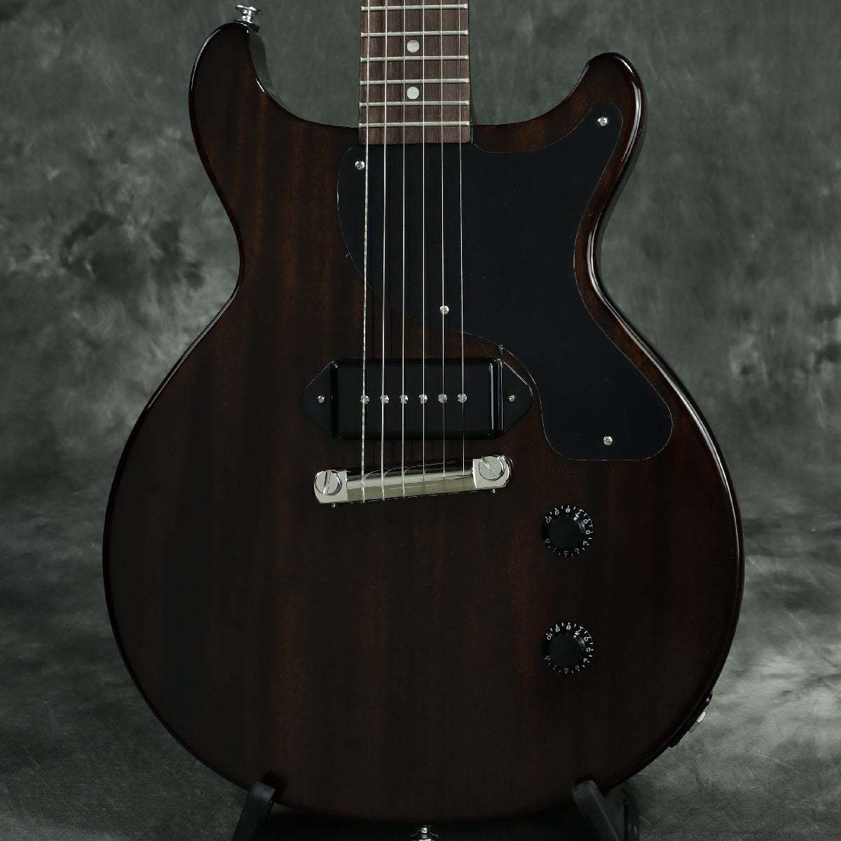 とっしージッパーユニット type-2 ブラウン（7ホール仕様） Gibson Exclusive Les Paul Junior Double Cutaway Dark Walnut