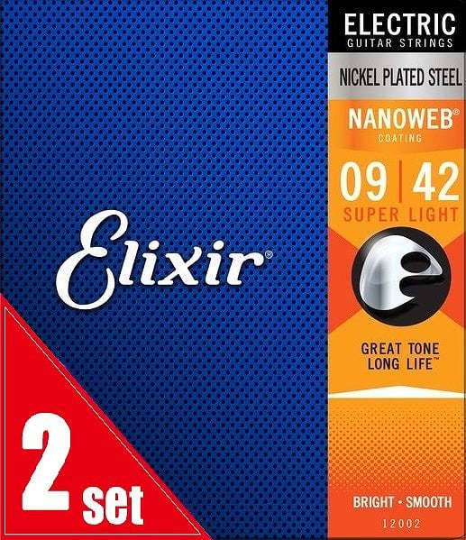 Elixir NANOWEB with ANTI-RUST #12002 Super Light 09-42 2set エレキ