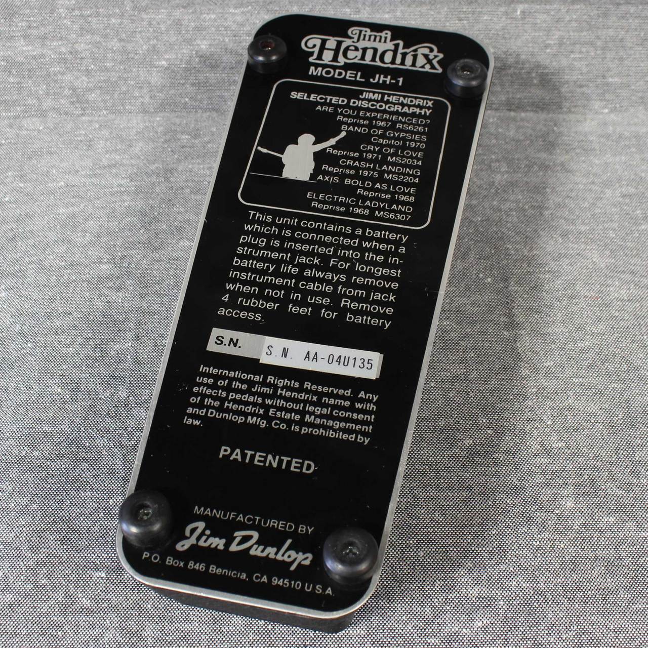 Jim Dunlop Jimi Hendrix Wah JH-1（中古）【楽器検索デジマート】