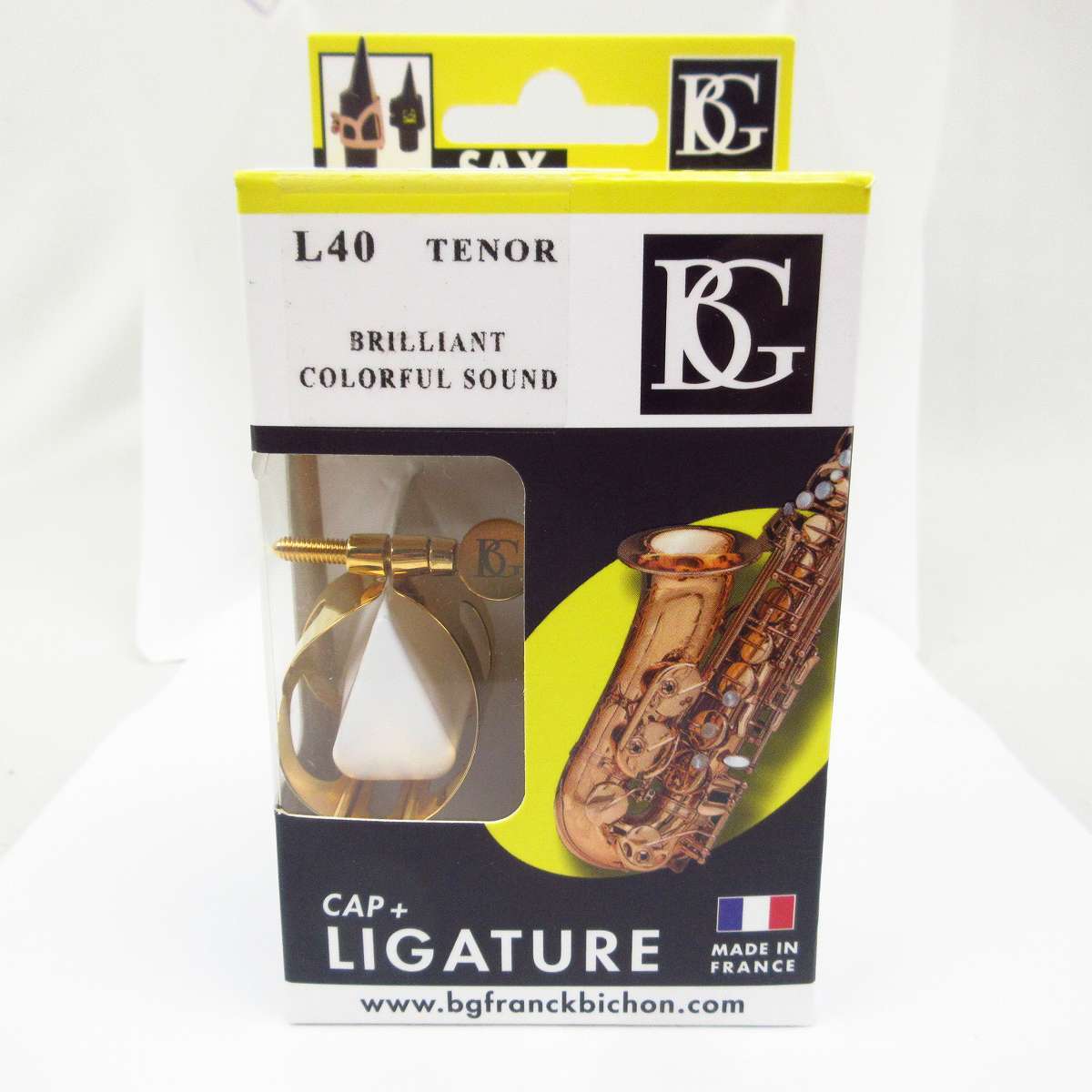 BG　トラディションモデル　L40 テナーサックス用リガチャー&キャップ B.G. テナーサックス用リガチャー Tradition L40 【横浜店