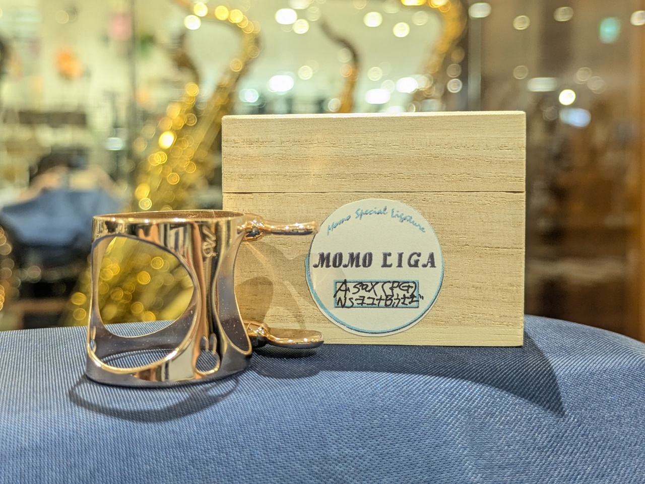 MOMO LIGA クラリネットリガチャー ピンクゴールド Babyうさぎハート