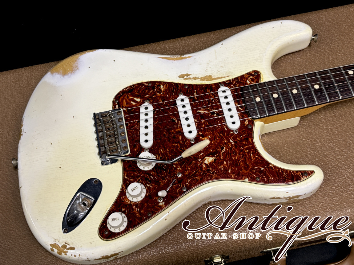 Fender Custom Shop 1963 Stratocaster 2013 Olympic White Hard-Relic