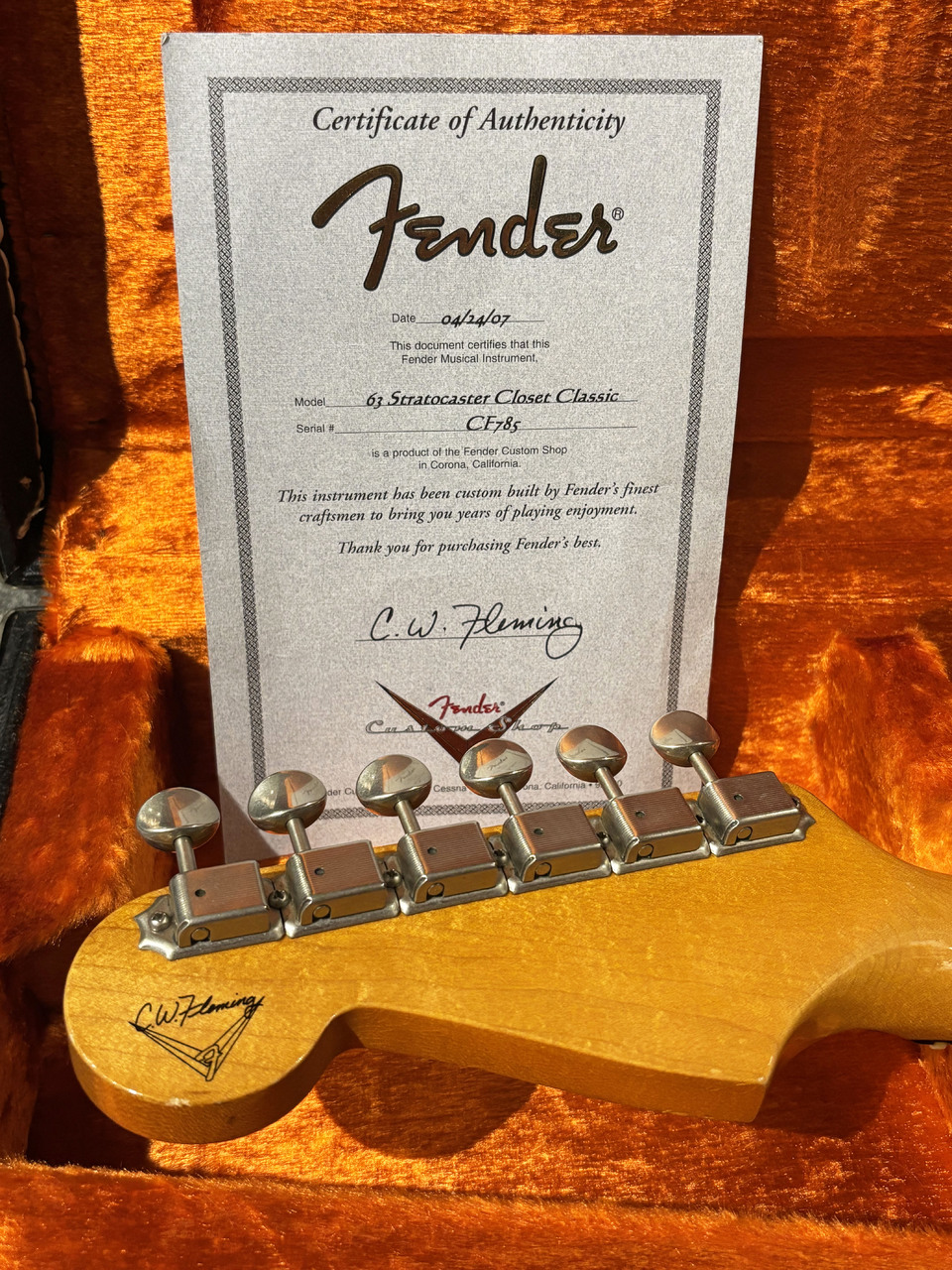 Fender Custom Shop Masterbuild by Chris Fleming 1963 Stratocaster