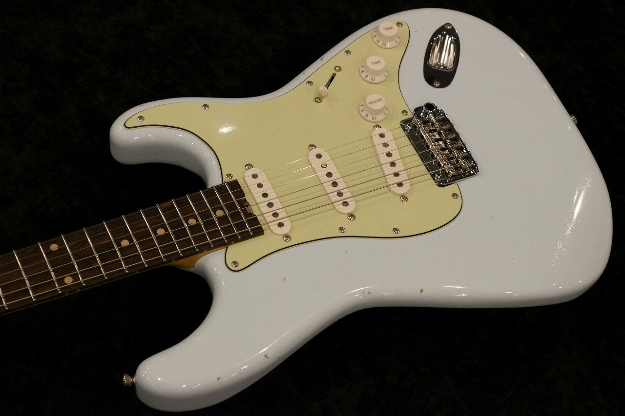 期間限定特価・メーカー不詳＜Dタイプ＞メイプル指板・幅広指板・70年代・日本製 infinite Custom Order Trad Fullsize ST -Hedgehog Blue/L.Aged