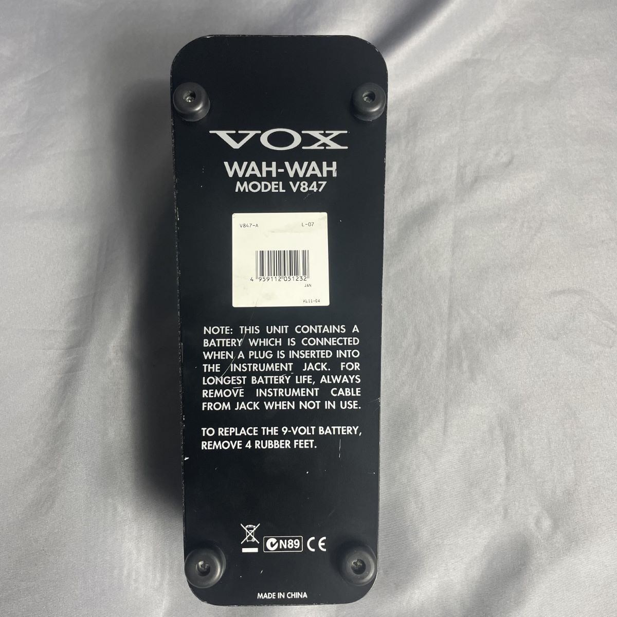VOX wah wah pedal V847-A