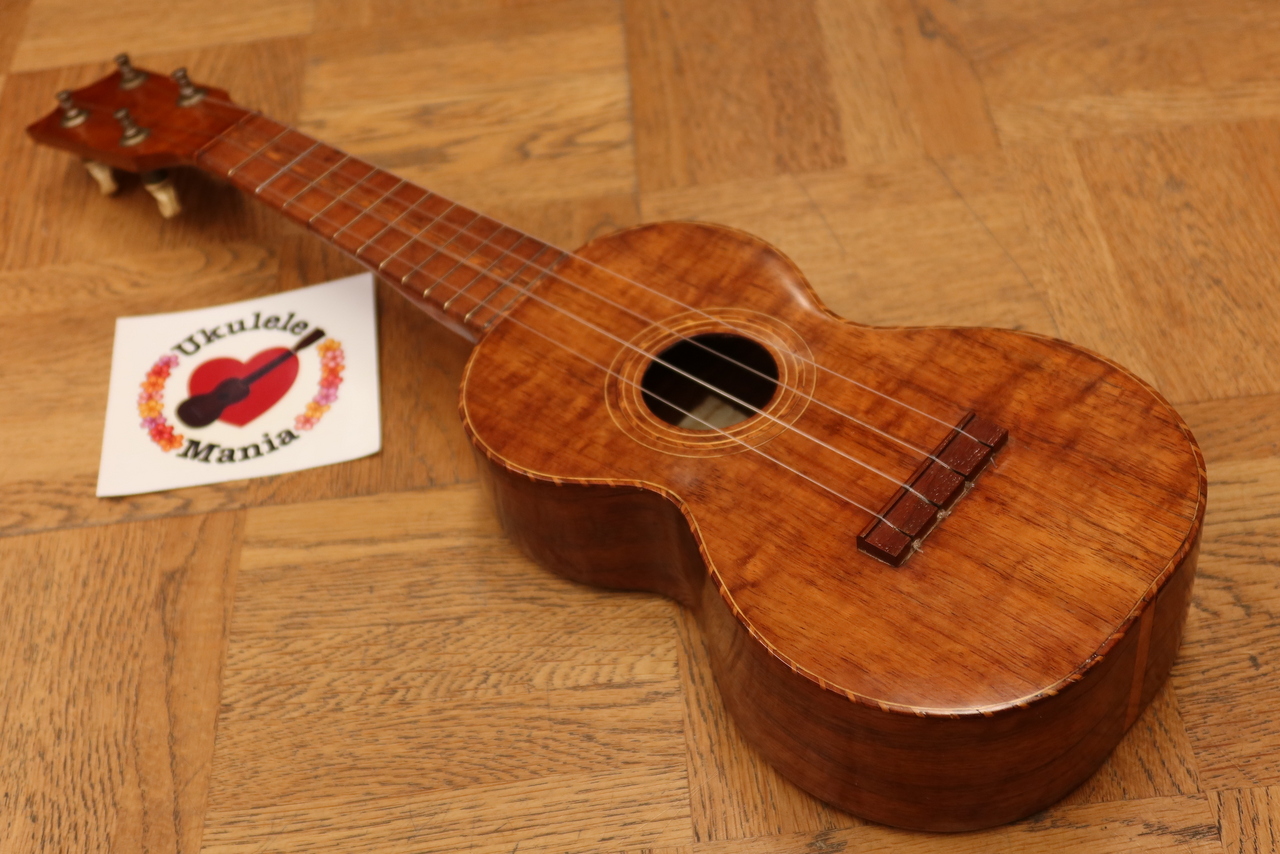 Kumalae 1920's Vintage Style 3 Curly Koa Soprano with Rope