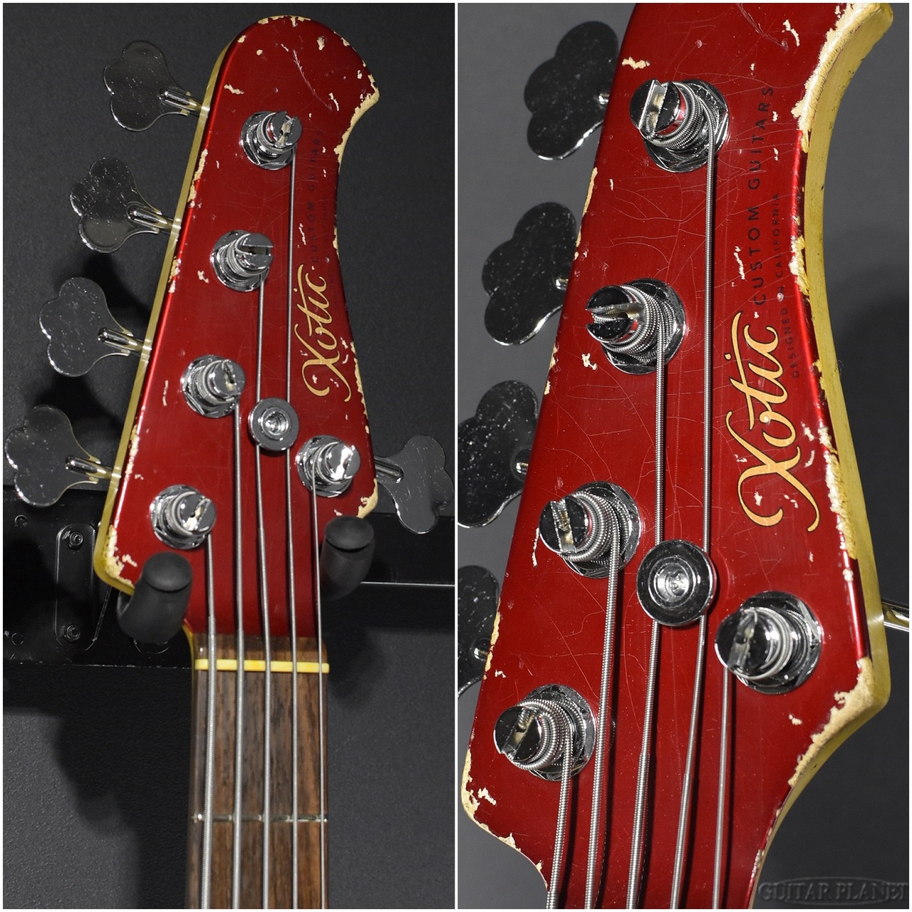 ベース xotic xj-1t 5st Candy Apple Red Xotic XJ-1T Jazz-Style 5-String Bass Guitar Candy Apple Red