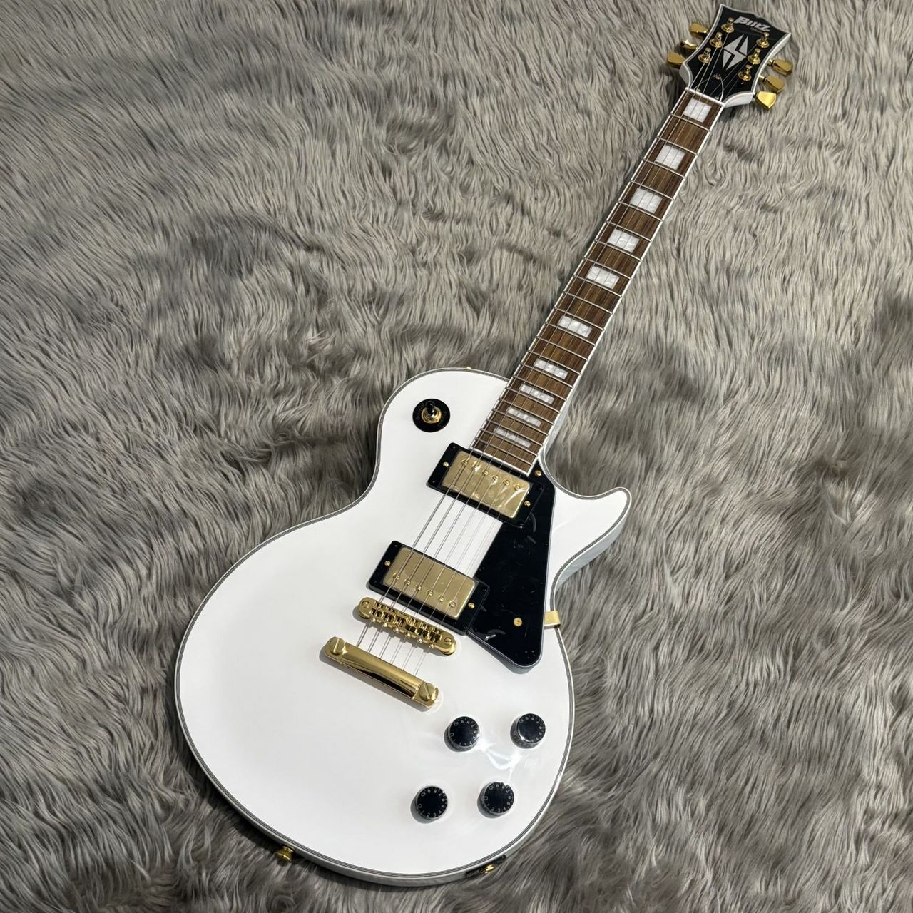 訳あり商品　ブリッツ　レスポールスタイル エレキギター ホワイト BLITZ by ARIA BLP-CST WH レスポールカスタム ホワイト エレキギター