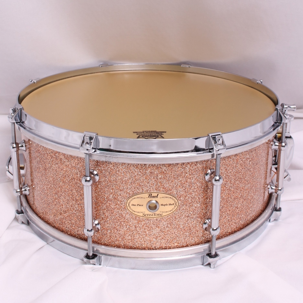 Pearl 単板メイプルスネアドラム カスタムクラシック10周年モデルと