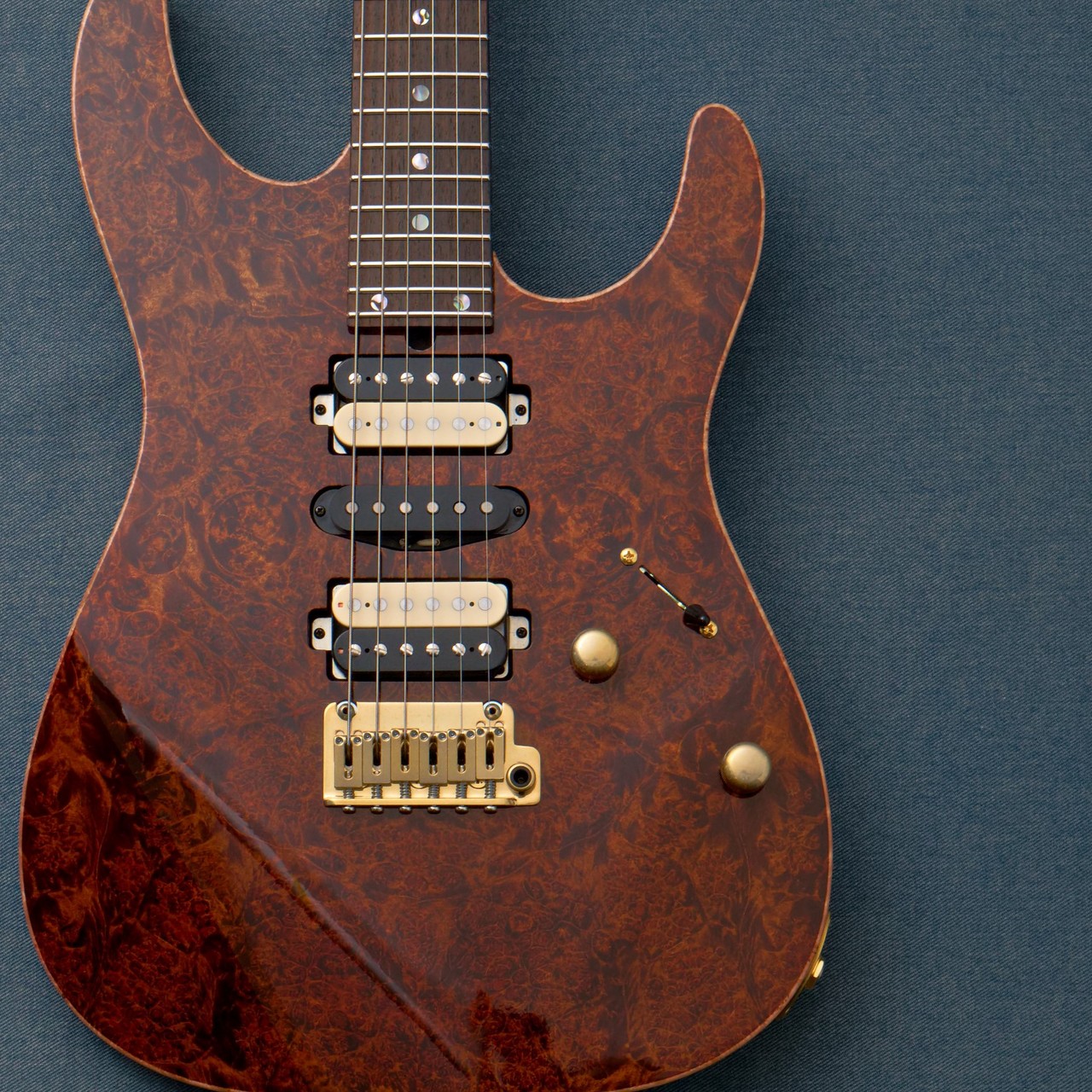 ギター T's Guitars DST Pro-24 Burl Top T's Guitars DST Pro 24 w/5A Burl Maple -Trans Brown-【3.65kg
