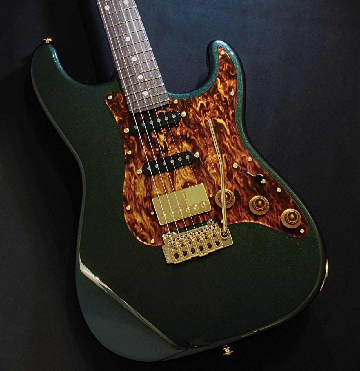 Black Smoker STD SIGMA SSH Flame Maple Neck / Old Green Metallic