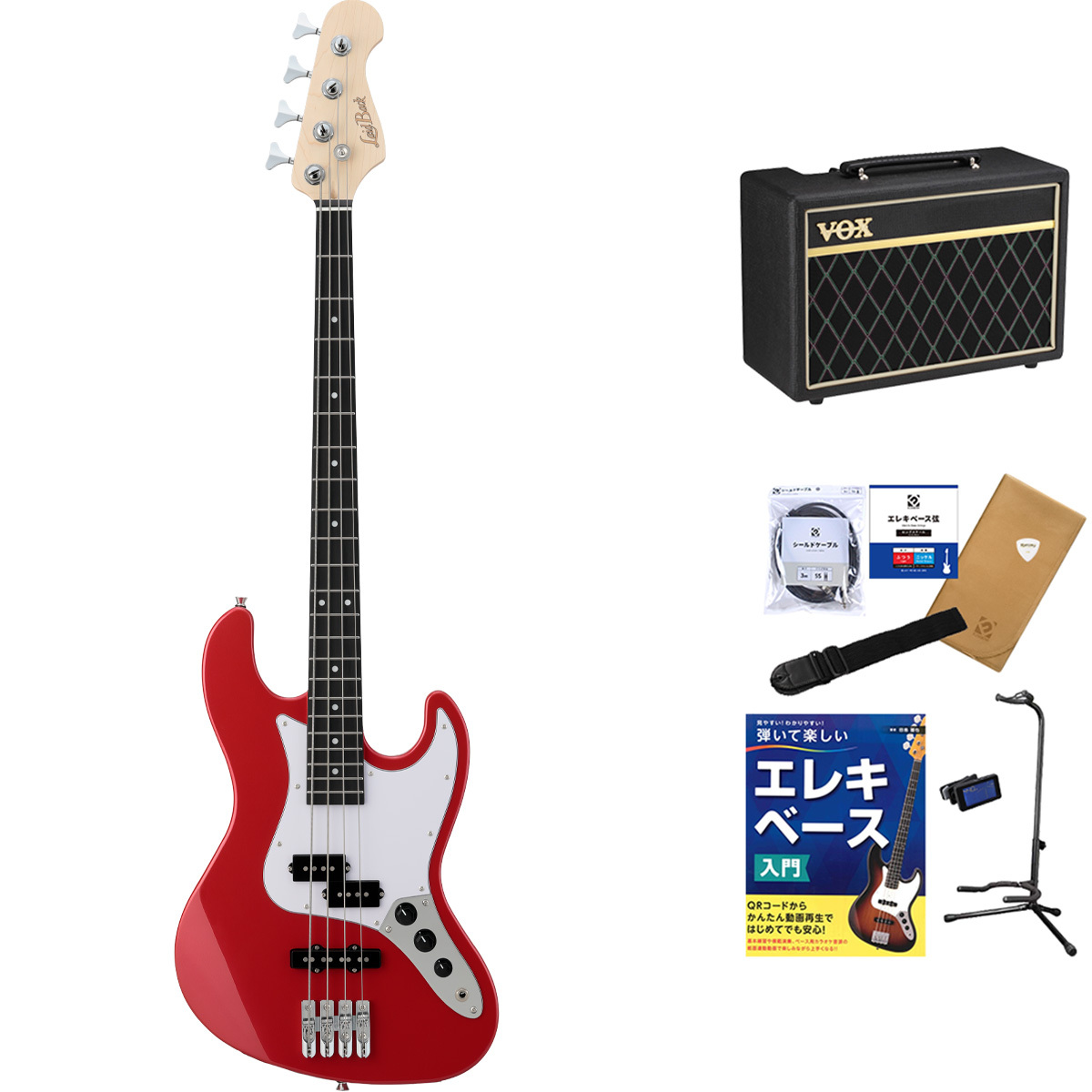 Laid Back LBA-PJ ベース初心者11点セット【VOXアンプ付き】 PPR