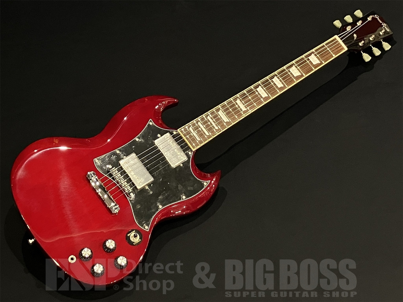 GrassRoots SGタイプ エレキギター チェリー ケース付 GrassRoots G-SG