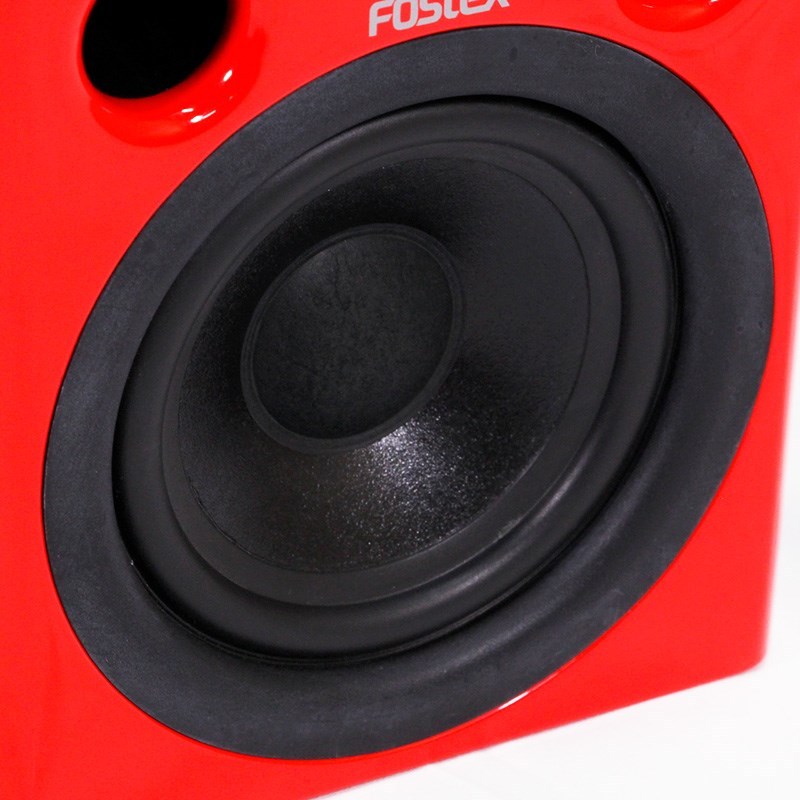 希少 FOSTEX モニタースピーカー ペア PM0.4n レッド FOSTEX/スピーカー/PM0.4N(R)(レッド)(アンプ内蔵)（2本セット