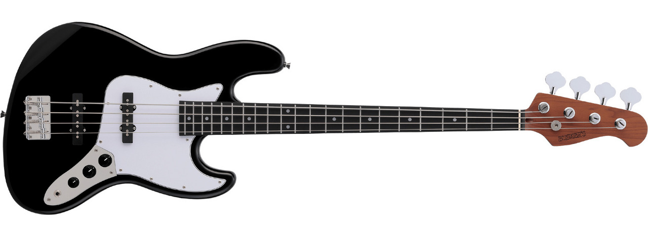 BUSKER'S BJB-Standard BLK ジャズベースタイプ ローステッドメイプル
