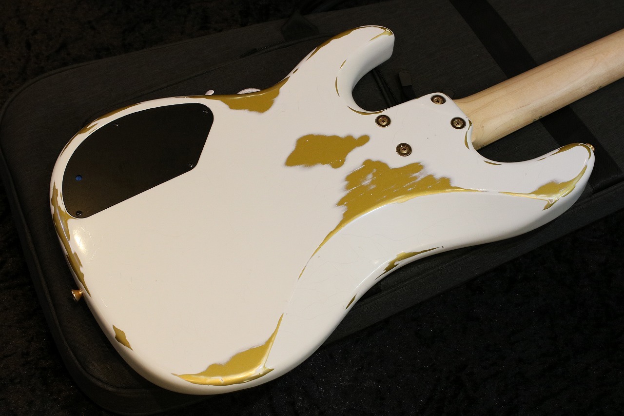 Xotic XTB-1T 4st Olympic White Over Aztec Gold Heavy Aged