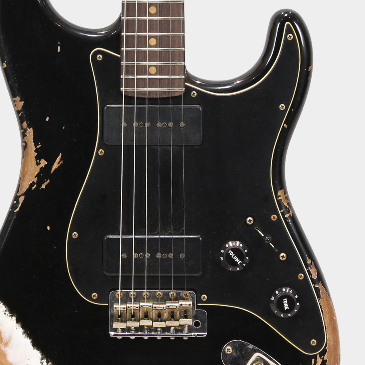 Fender Custom Shop 1960 Dual P90 Stratocaster Heavey Relic Black