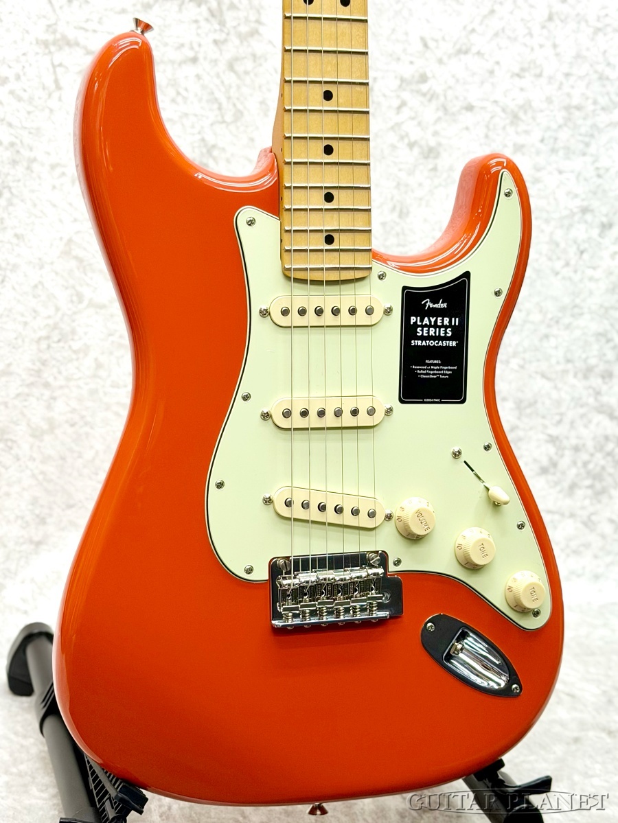 Stratocaster ギターオレンジ MOMOSE ストラトキャスタータイプ ハード