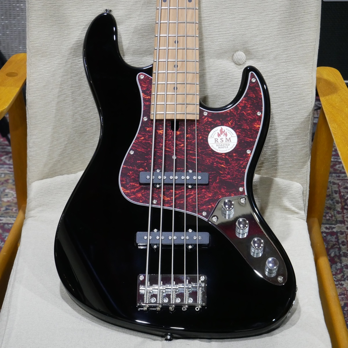 Bacchus WJB5-1DX-AC RSM/M BLK (Black) 【アクティブ5弦ベース