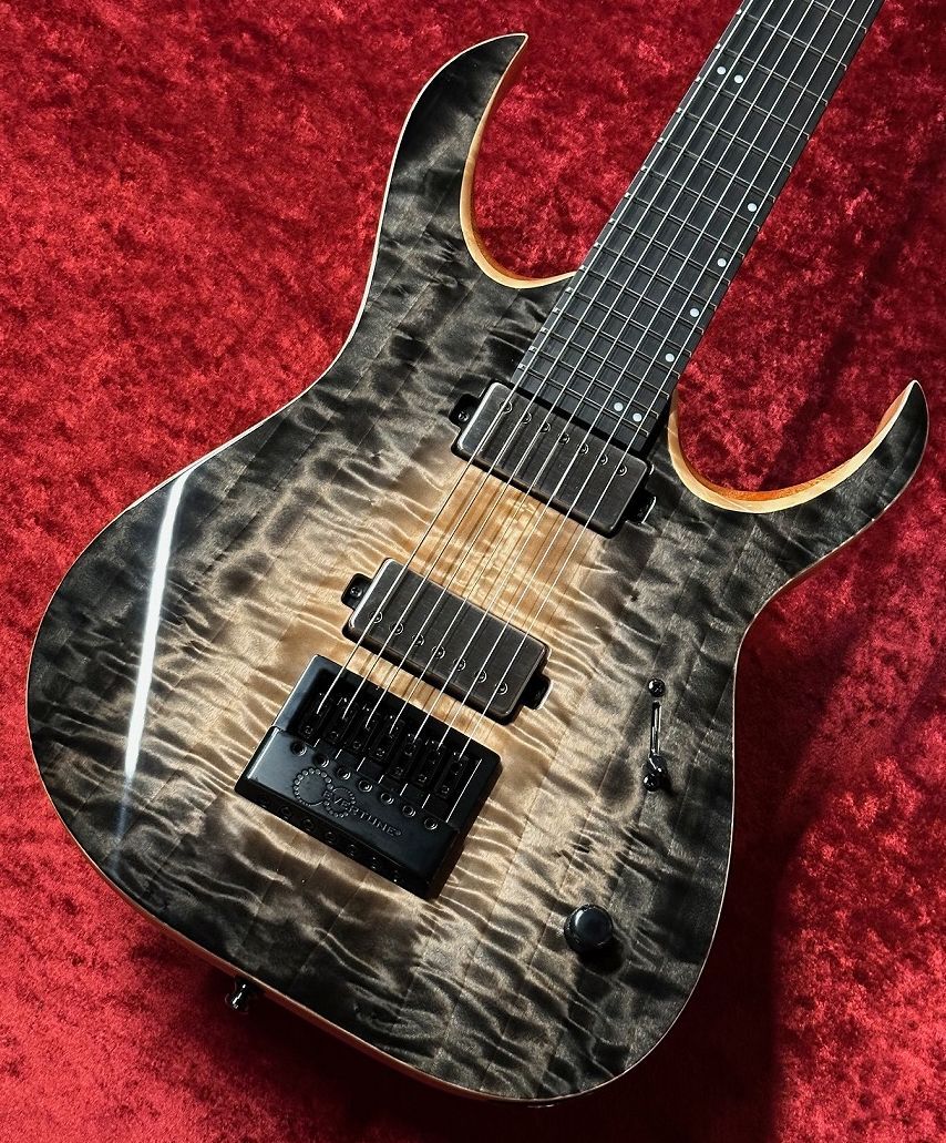 ギター MAYONES Duvell Elite 7 Mayones Duvell Elite 7 Natural Finish Eye Poplar Top 7
