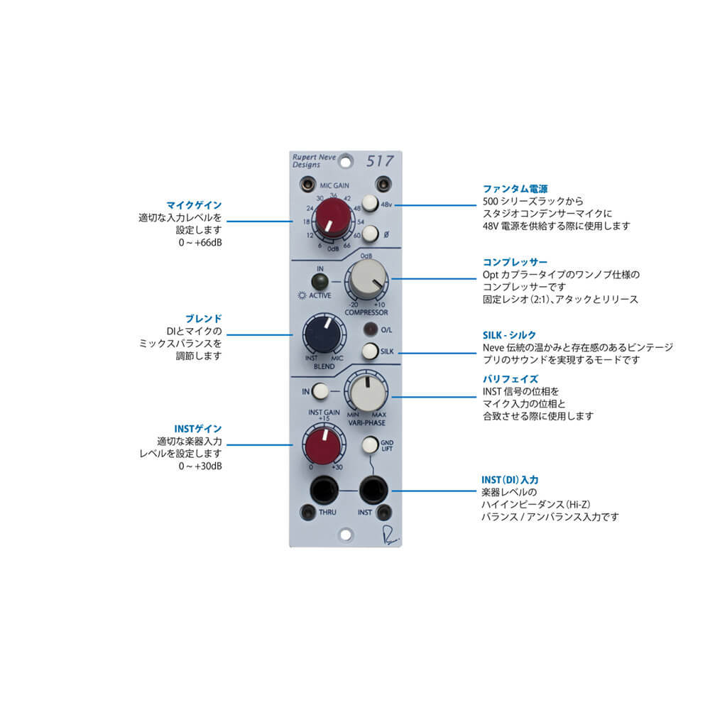 RUPERT NEVE DESIGNS 517 Mic Pre / DI / Comp【クリアランスセール ...