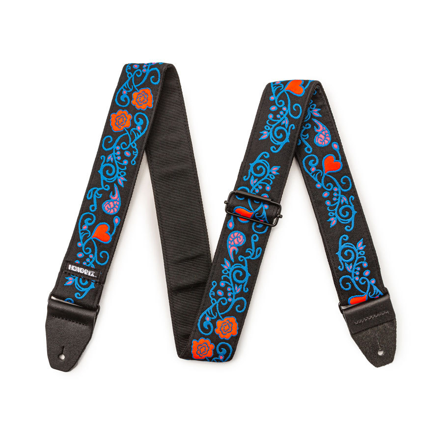 フラッシュライトとストラップセット Jim Dunlop JH24 MONTEREY BLACKLIGHT STRAP BLUE ストラップ（新品