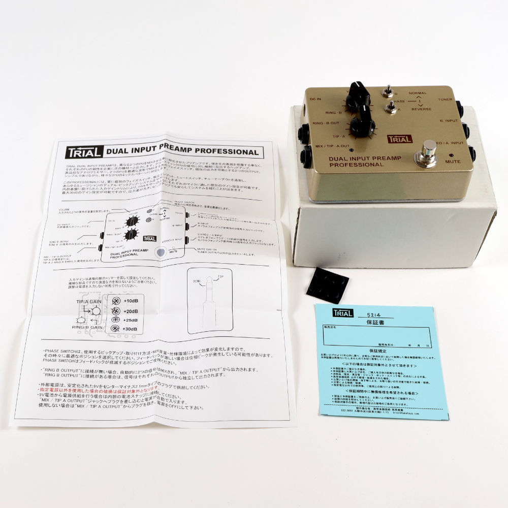 TRIAL 【中古】 アコースティックギター用プリアンプ TRIAL DUAL INPUT