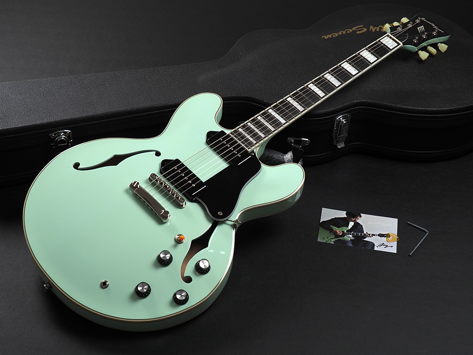 Seventy Seven Guitars EXRUBATO-ZEBRA FINCH SFG ~Surf Green
