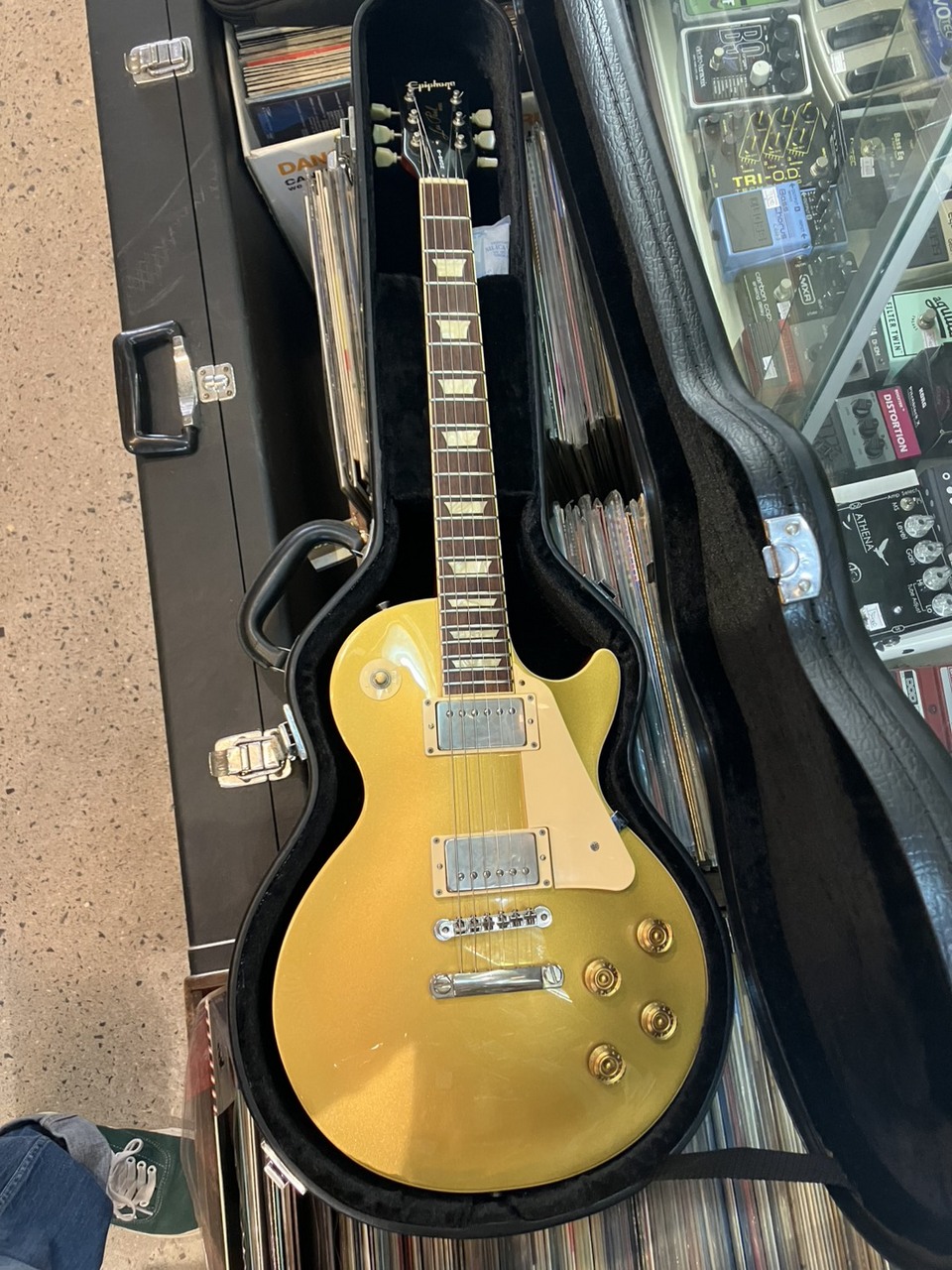 【都内手渡しのみ】Epiphone LPS-80 レスポール セミハードケース付 Epiphone LPS-80 Les Paul Golt Top Mod PU/Burstbucker Made in Japan