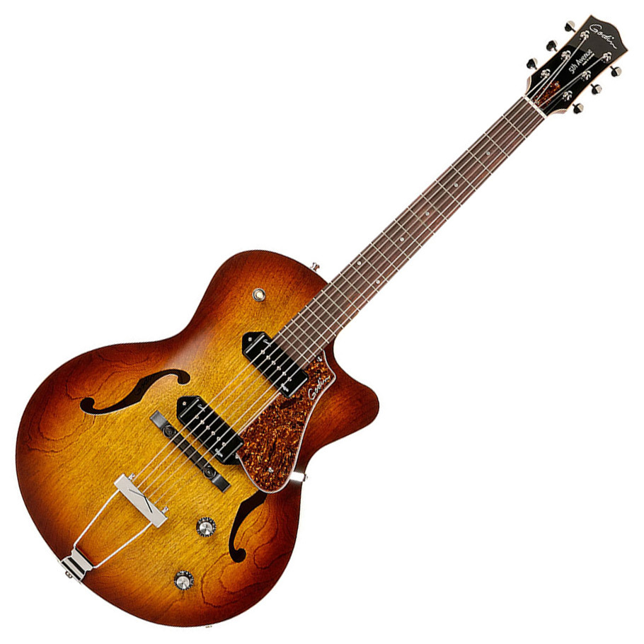 Godin 5th Avenue CW Kingpin II Cognac Burst フルアコギター エレキ