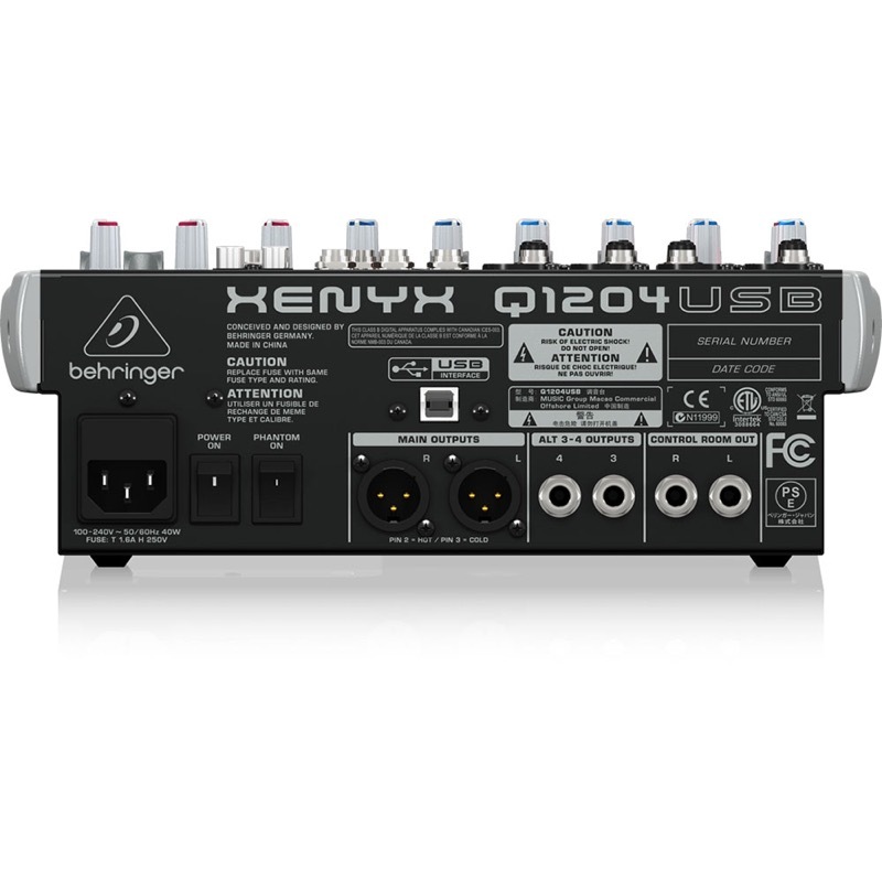 BEHRINGER ベリンガー Q1204USB XENYX USB オーディオインターフェース